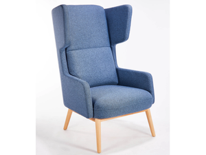 BUTTERFLY - Fabric wing chair and beech base _ grado design